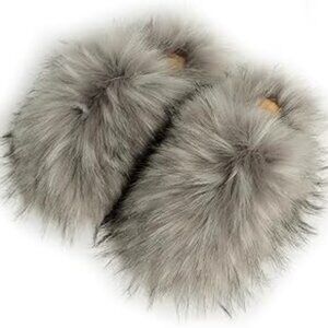 Faux Fur Slides